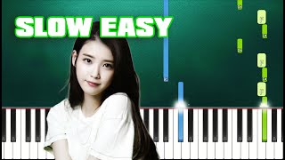 Download Lagu IU - eight (Slow Easy Piano Tutorial) (Anyone Can Play) MP3
