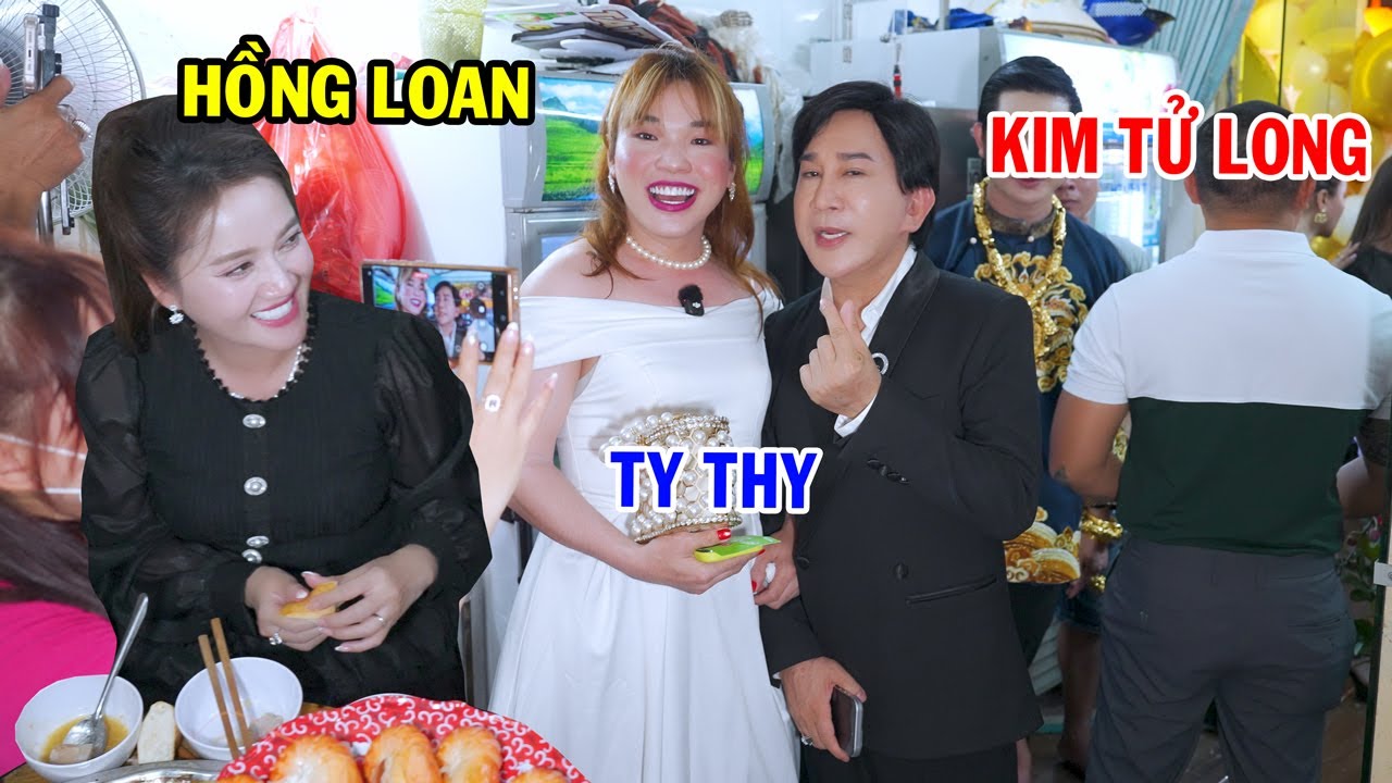 Ty Thy gặp Kim Tử Long, Hồng Loan tại sinh nhật Đại gia Bùi Viện - Ty Thy Vlog Gỏi đu đủ
