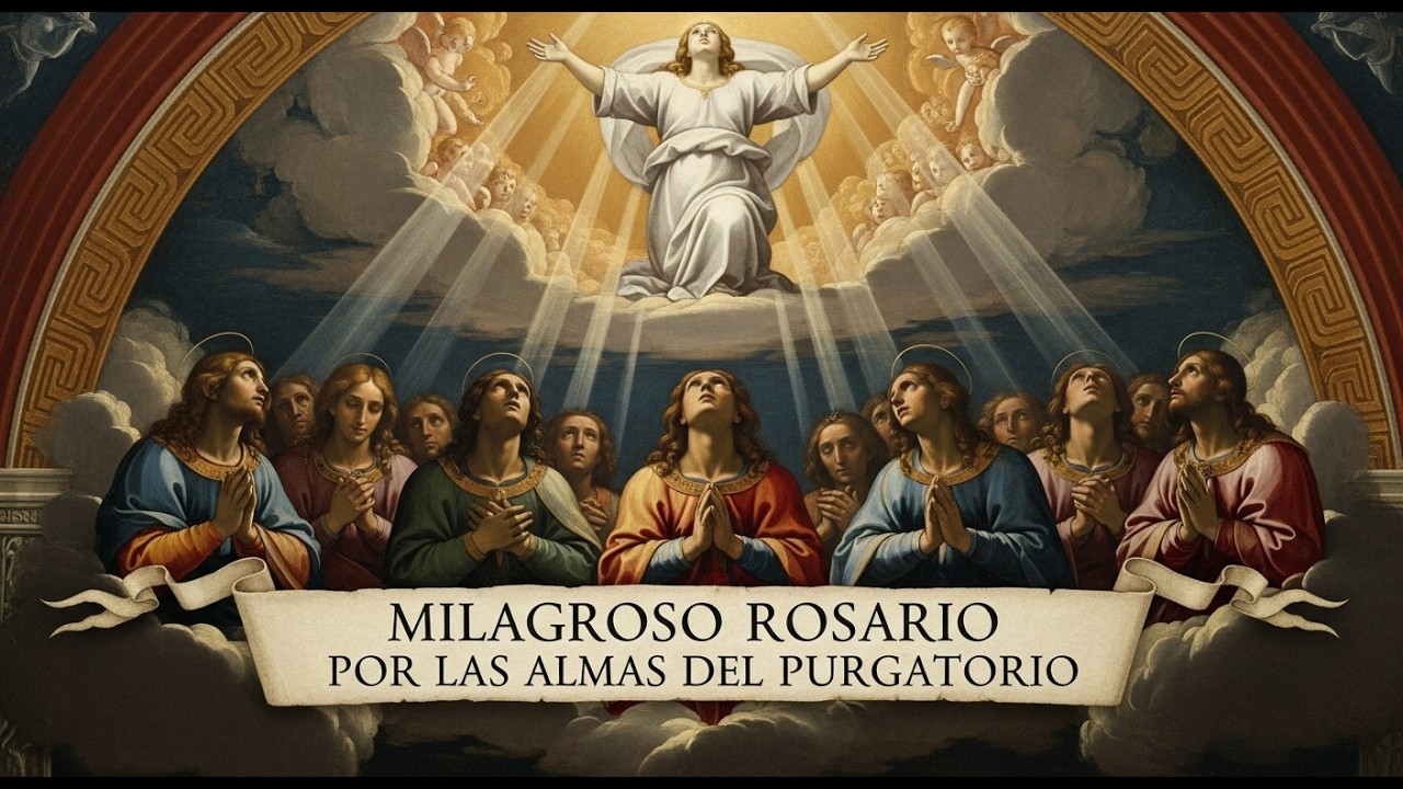 🕯️ ROSARIO por las BENDITAS ALMAS del Purgatorio: ¡Ayúdalas a llegar al CIELO hoy! 🙏✨