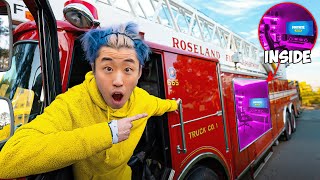 I Built A Secret Gaming Room In A FIRETRUCK!! (GONE WRONG)
