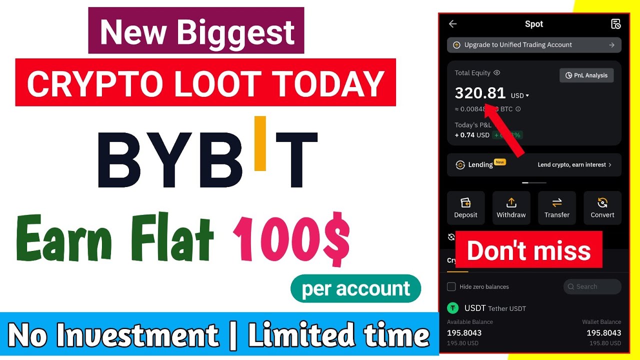 Bybit New Loot | New Crypto loot today | Bybit new offer | Earn money ...