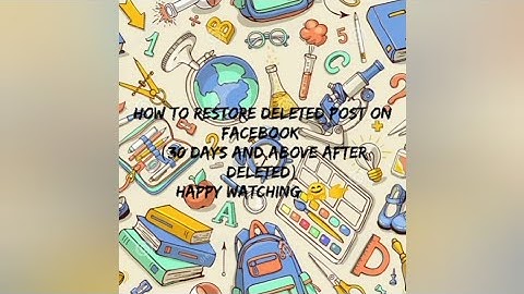 How to restore deleted post on facebook (30 days and above after deleted)