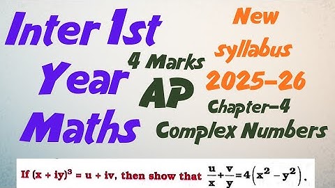 Inter Maths AP New syllabus||complex Numbers@maths naresh eclass