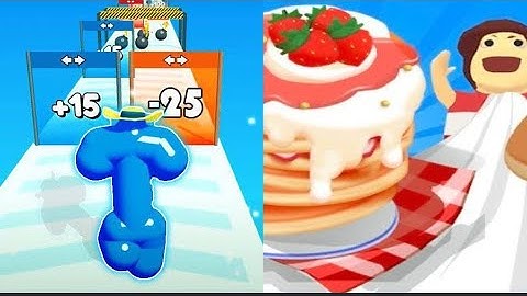 Tall Man Run Vs PanCake Run - All Level Mobile Walkthrough Videos Update Gameplay iOS,Android mngde