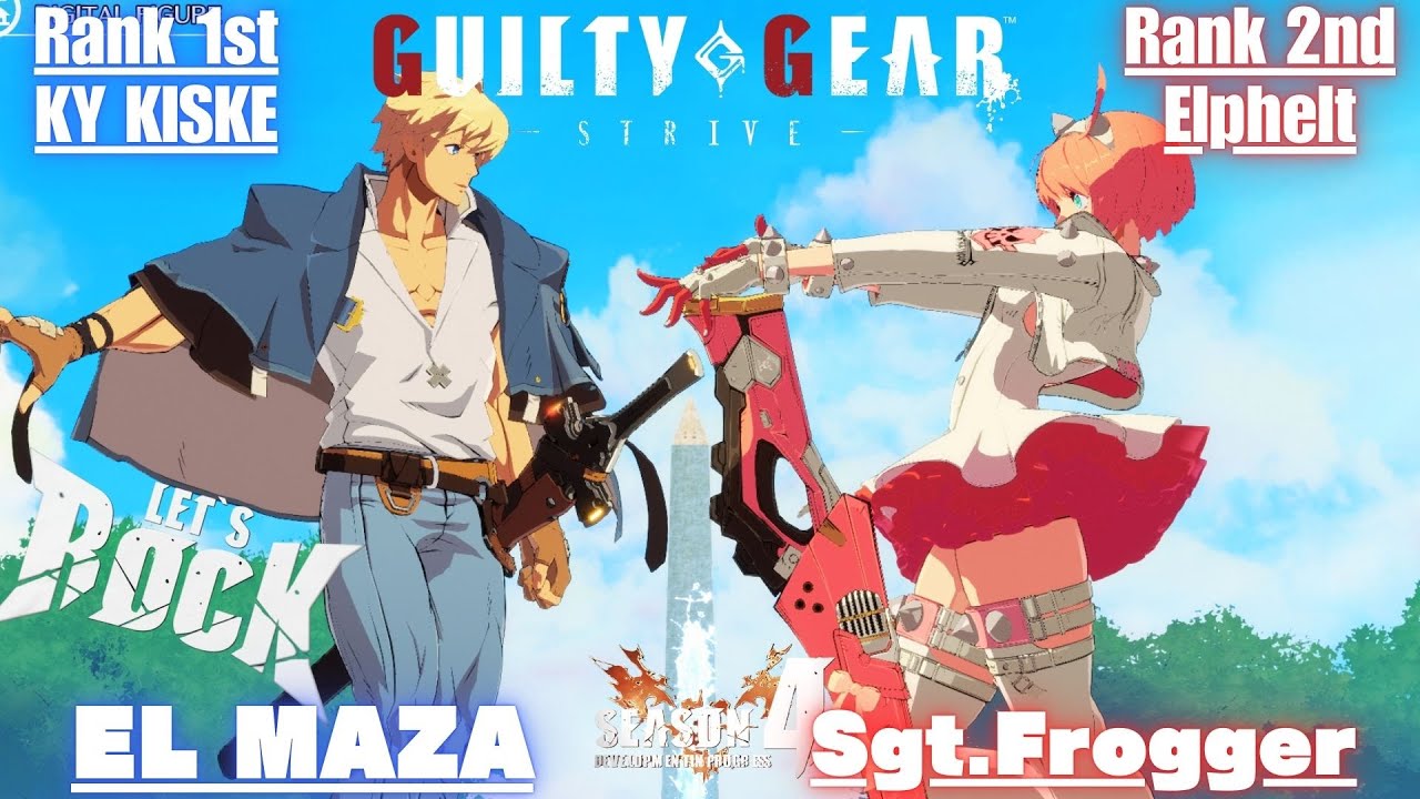 GGST➤Rank 1st KY / カイ [ EL MAZA ] vs Rank 1st Elphelt / エルフェルト [ Sgt.Frogger ] Guilty Gear