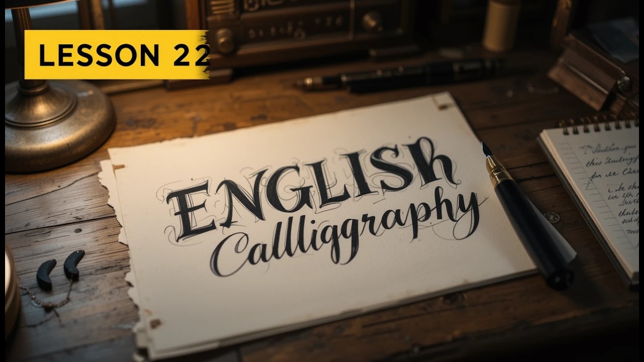 Lesson #2 – English Calligraphy Mastery with Cut Marker | Basic Strokes & Letter Forms