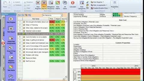 RiskyProject Risk Analysis Software Tutorial: Risk Reporting