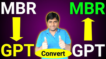 How To Convert MBR To GPT Without Losing Data || GPT To MBR || In Hindi ||