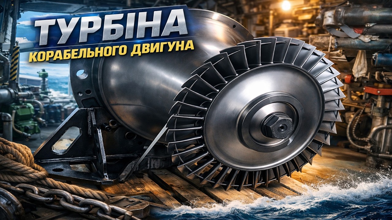 Покрутив  величезну турбіну від двигуна