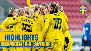 Highlights: Slovakien - Sverige 0-6 | EM-KVAL | Damlandslaget kör över Slovakien!