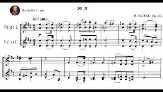 Reinhold Glière - 12 Duos for 2 Violins, Op.49, No. 1 (1909) C.