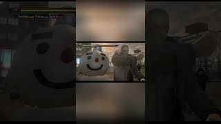 Saejima builds a snowman