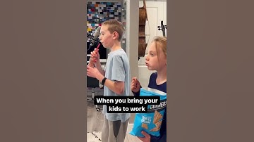 Thumbnail of When you bring your kids to work #shorts