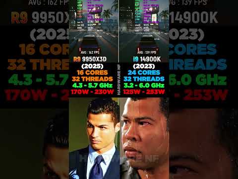 R9 9950X3D VS I9 14900K #pcgaming #pc #graphicscard #gpu #gaming
