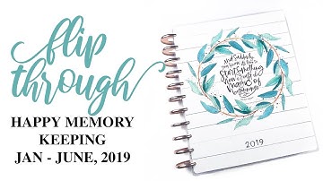 6 Month Flip Through | BIG Happy Memory Keeping Planner | January-June 2019