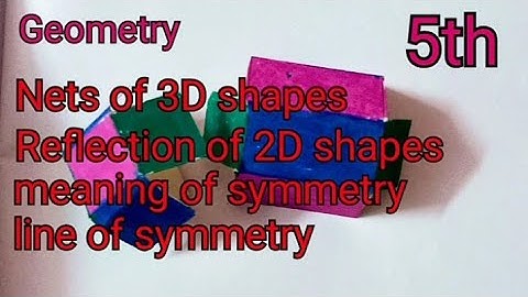5th standard maths geometry  reflection of 2Dshapes /line of symmetry/net design