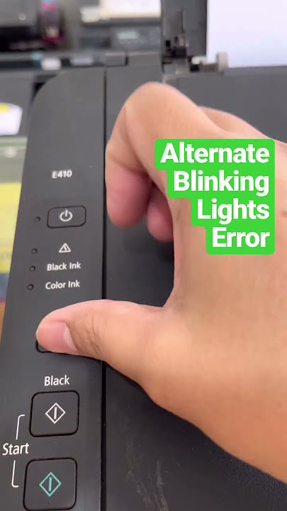 Canon blinking lights error