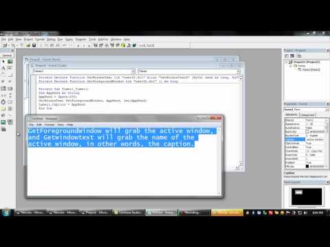 VB6 - How to grab the active window caption