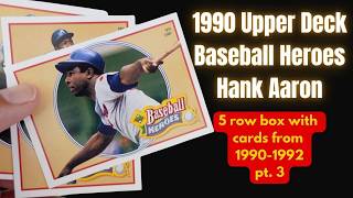 Hank Aaron 1990 Upper Deck Baseball Heroes cards (and more 1990 Upper Deck among other cards)