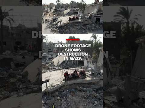 Drone footage shows