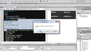 Dreamweaver Tutorial | Animated Menu Bar, Part 2