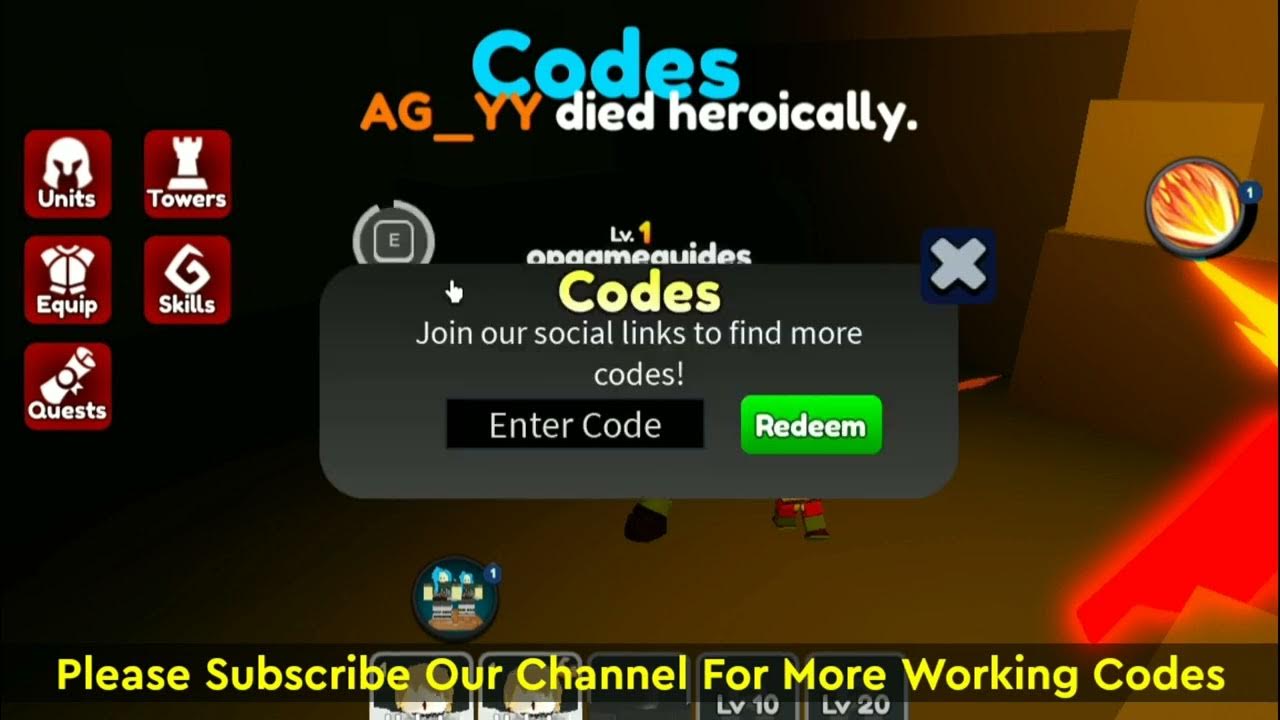 All *New* Defense Until Death Simulator Codes (2023) l Latest Working