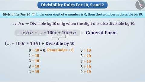Divisibility Tests of 10, 5 and 2 | Part 1/3 | English | Class 8
