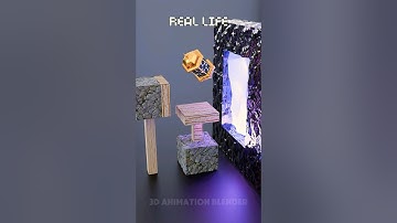 Minecraft Vs Real Life in the Nether 🔥🔥🔥#blender3d #3dart #3danimation #minecraft