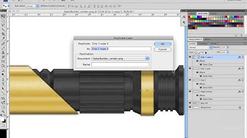 TCSS Custom Lightsaber Hilt Render Tutorial using Photoshop (Part 3)