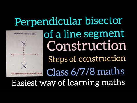 construction of a perpendicular bisector of line segment | construction ...