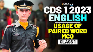 CDS 1 2023 Exam English 100 Days Crash Course - Usage of Paired Word - Class 1