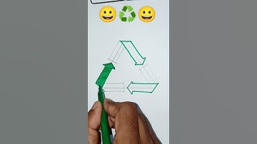 easy drawing 🖌️ a recycle symbol ♻️#shorts #viral