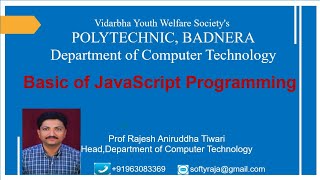 Basic of JavaScript | Prof Rajesh Tiwari