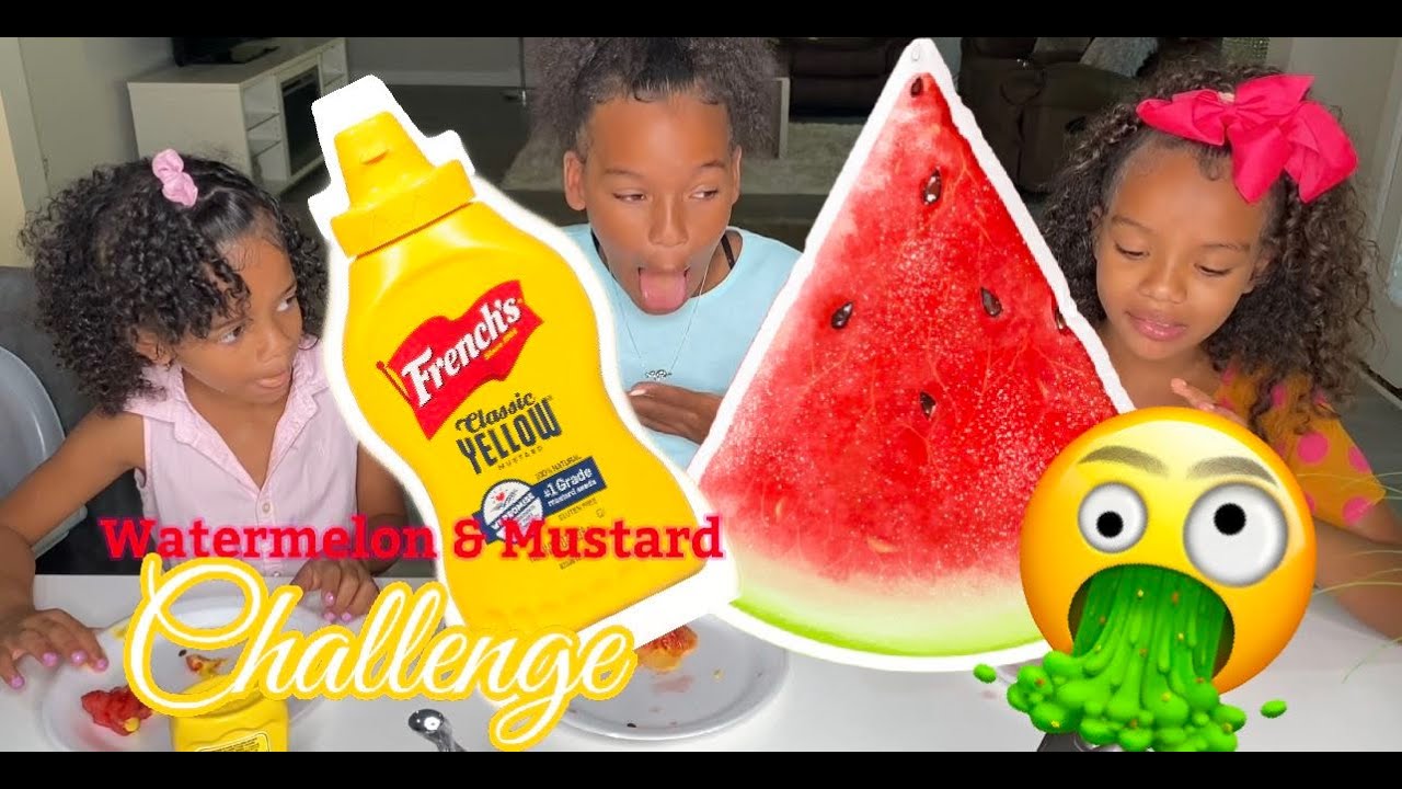 SISTERS trying TIK TOK VIRAL WATERMELON AND MUSTARD CHALLENGE...and
