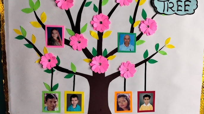 Cómo hacer un árbol genealógico con materiales reciclados - Recuerdo del  Festival de la Familia 2 