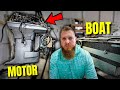 Removing the MOTOR from the 1986 PHANTOM Project Boat!! (Finishing the Casting Deck)