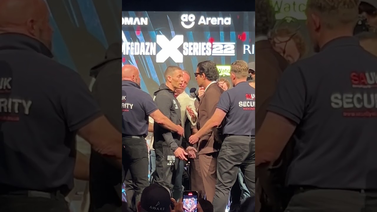 Joey Essex SHOVES Numeiro during face-off for Misfits 22 fight 