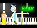 Rick and morty theme song  easy piano tutorial