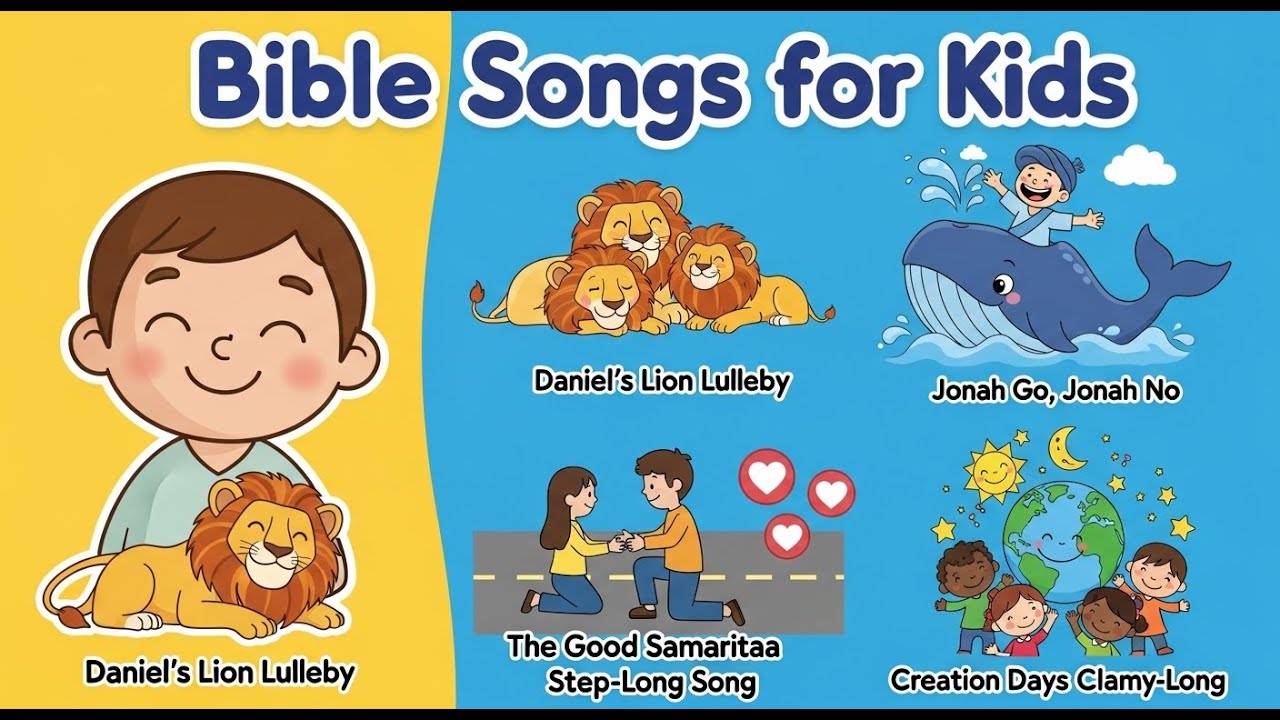Bible Songs for Kids 🎶 | Fun & Gentle Christian Nursery Rhymes ...