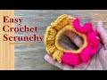 DIY Crochet Scrunchy |Super easy |by Crafty Camille