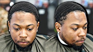 HOW TO CUT AROUND A 360 WAVE 'COWLICK' HAIRCUT TUTORIAL: LOW TAPER by 360Jeezy 25,212 views 3 weeks ago 11 minutes, 7 seconds