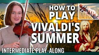 How to play Vivaldi Summer | Play Along Violin Tutorial | Intermediate Version screenshot 3