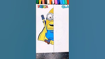 Posca VS Ohuhu! Drawing Mega Minion Gus!🦸‍♂️ Pt.1 #posca #ohuhu #despicableme4 #art (#Shorts)
