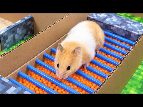 Hamster Escapes a High-Security Prison Cell in Minecraft Maze | Hamster Maze