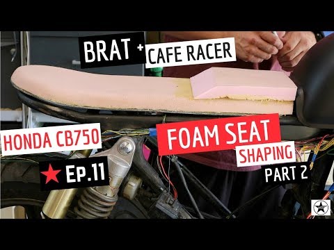 DIY Honda CB750 ★ Cafe Racer Finishing of the Foam Seat Shaping & A Ride to the Beach Ep 11