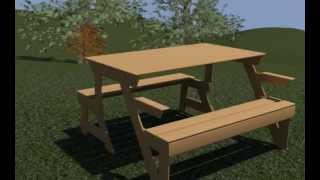 Foldable Picnic Table simulation My simulation to the foldable picnic table. Links to the music track "Green Commercial"; http://www.madeyemusic.com/?page=