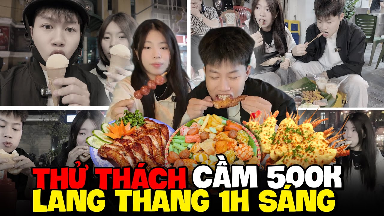 Thử Thách Cầm 500K Lang Thang Hà Nội Lúc 1H Sáng Cùng Quang Con Và Cái Kết ?