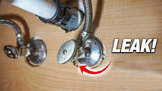 How To Fix A Leaking Water Supply Shut Off Valve! EASY DIY For Beginners! by Fix This House 30,188 views 7 months ago 3 minutes, 43 seconds