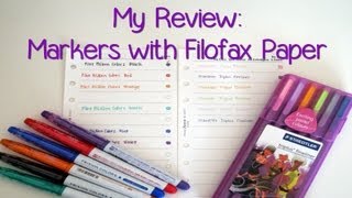 My Review Monday: Markers with Filofax Paper