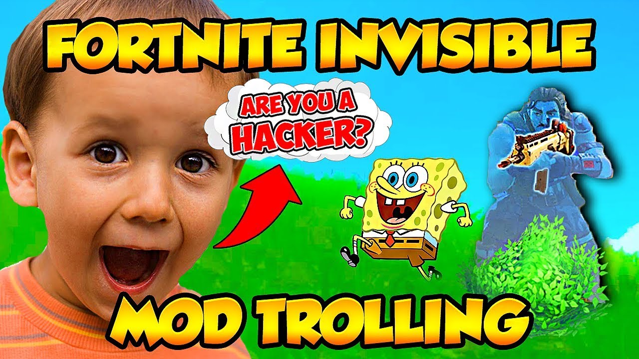 invisible mod trolling with hacks on fortnite battle royale funny fortnite trolling - fortnite aimbot trolling
